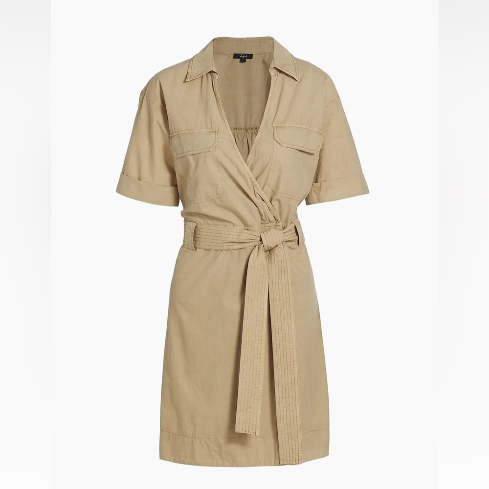 Rails Natalie Twill Belted Wrap Minidress